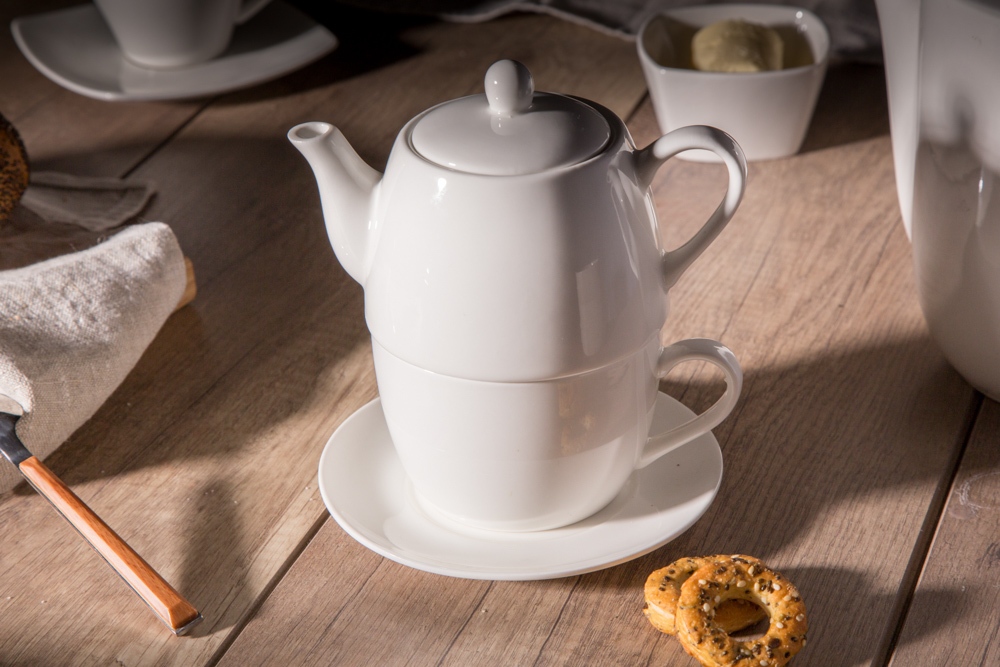 Zestaw Tea for One (czajniczek i filiżanka) porcelana Altom Design Regular