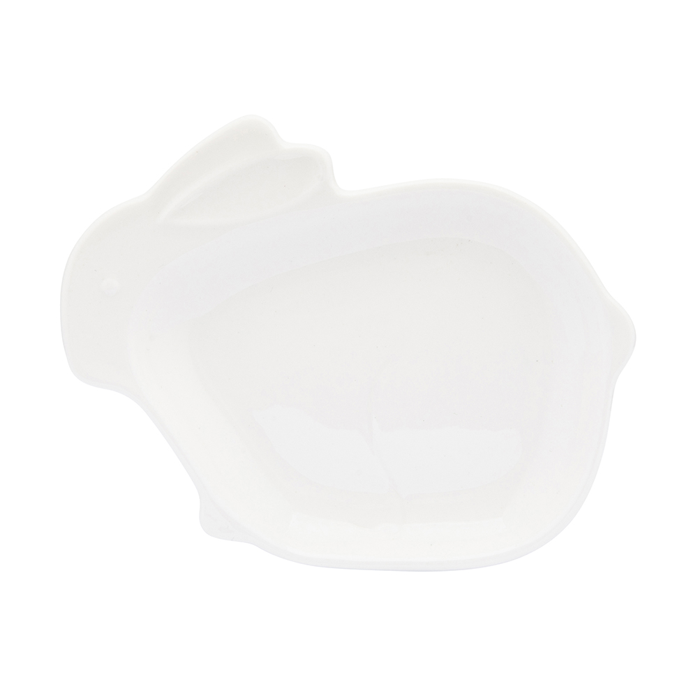 Bunny dish 13.5x10.5x2 cm, cream porcelain