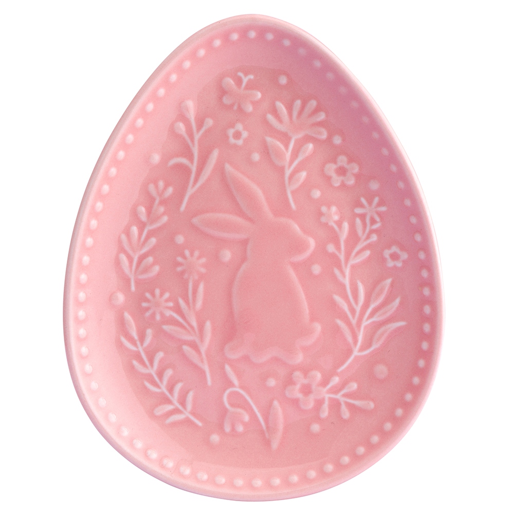 TALERZ WYTŁACZANY NBC W KSZTAŁCIE JAJKA 14,5X11,5 CM RÓŻOWY