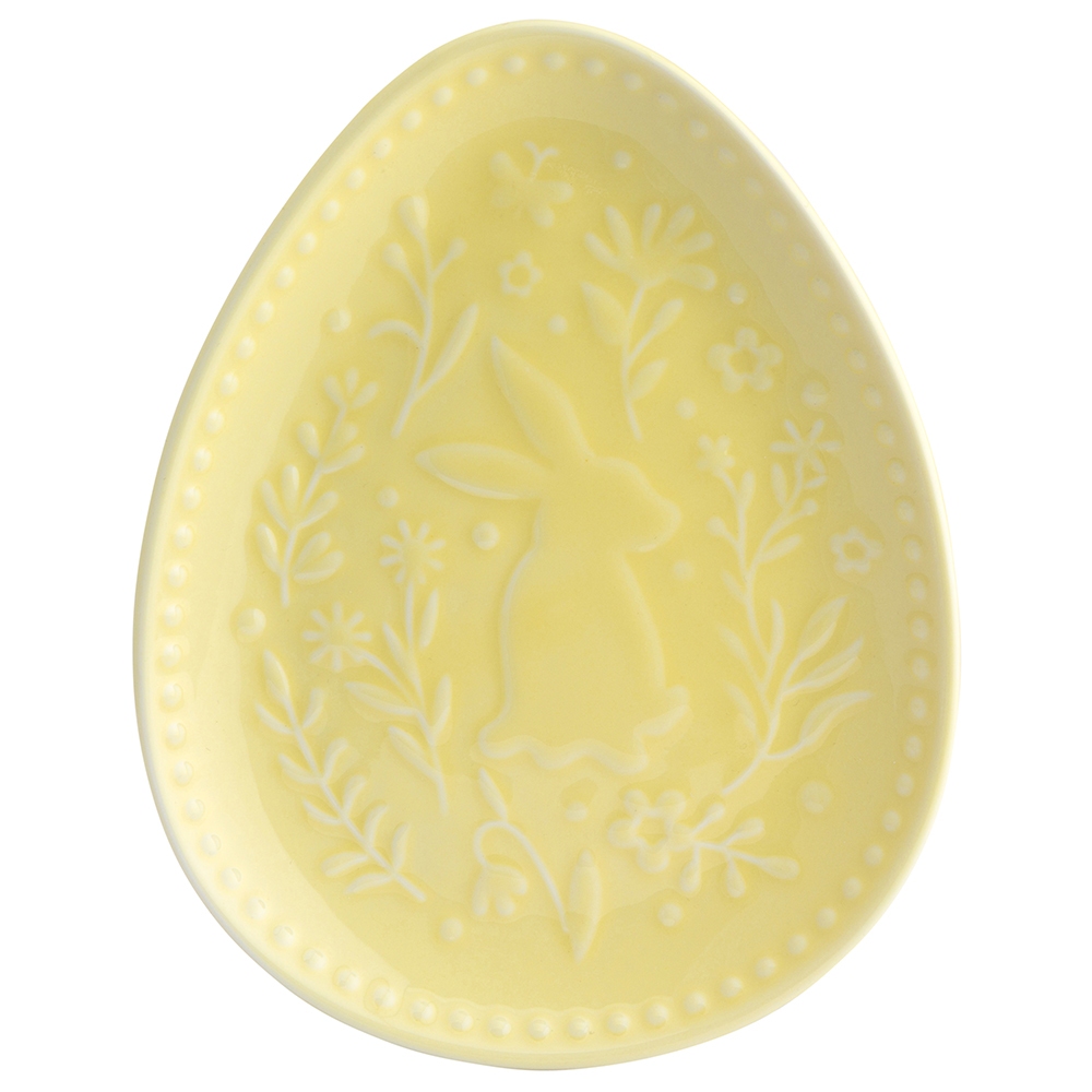 TALERZ WYTŁACZANY NBC W KSZTAŁCIE JAJKA 14,5X11,5 CM ŻÓŁTY