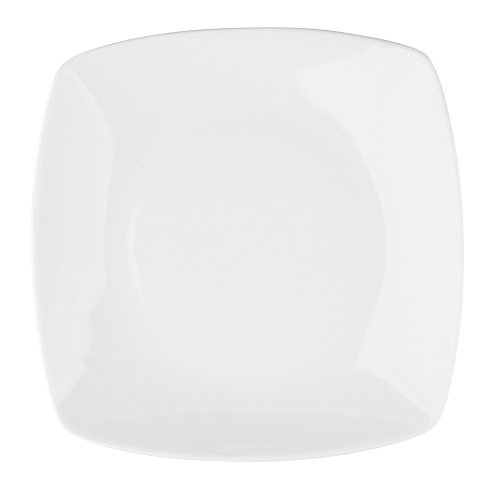 Talerz płytki / obiadowy porcelana MariaPaula Moderna Biała 25 cm kwadratowy