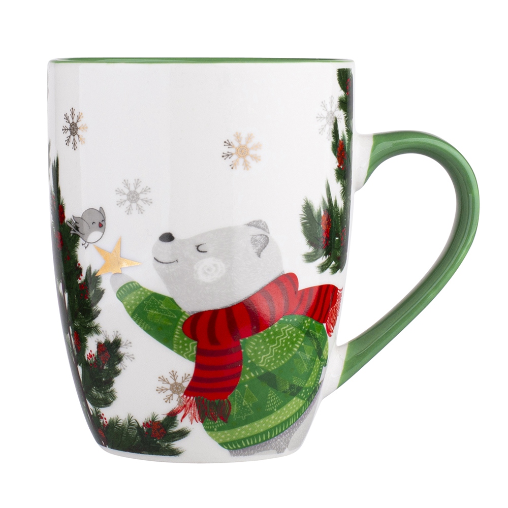 Christmas Bear barrel mug NBC 300 ml green