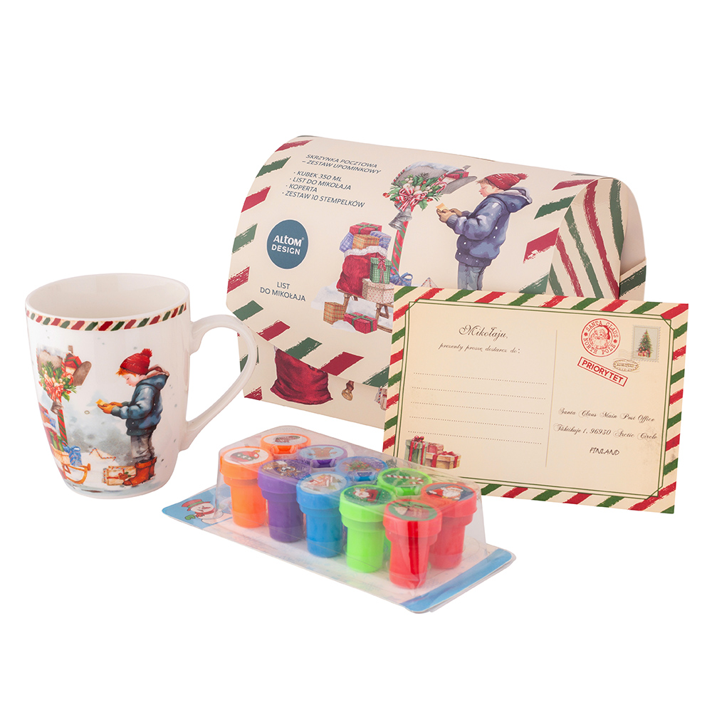 Letter to Santa barrel mug NBC 350 ml dec. B with letter and stamps in color box