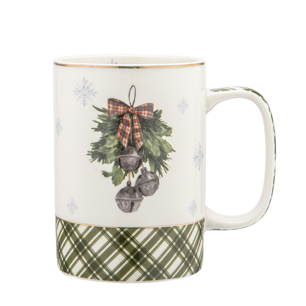 Christmas tree straight mug NBC 380 ml dec. Bells