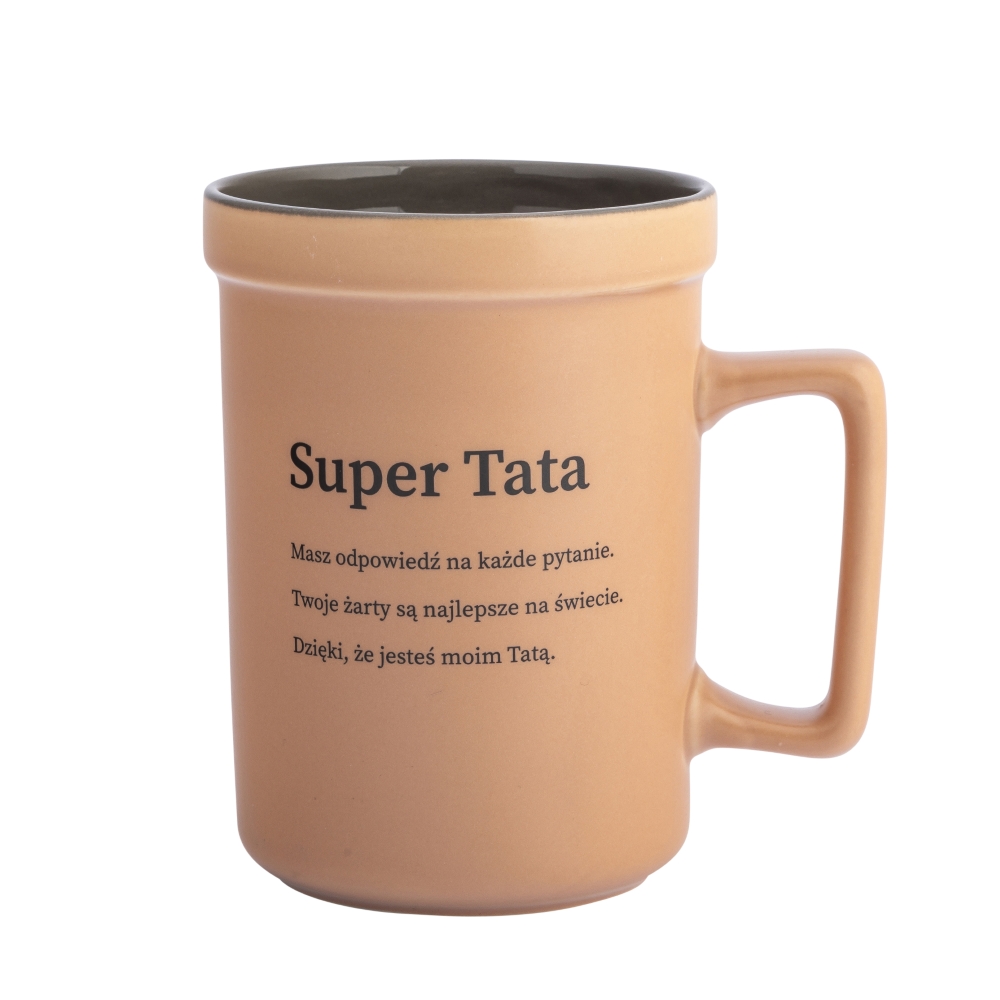 KUBEK PROSTY Z KWADRATOWYM UCHEM NBC 440 ML DEK. SUPER TATA