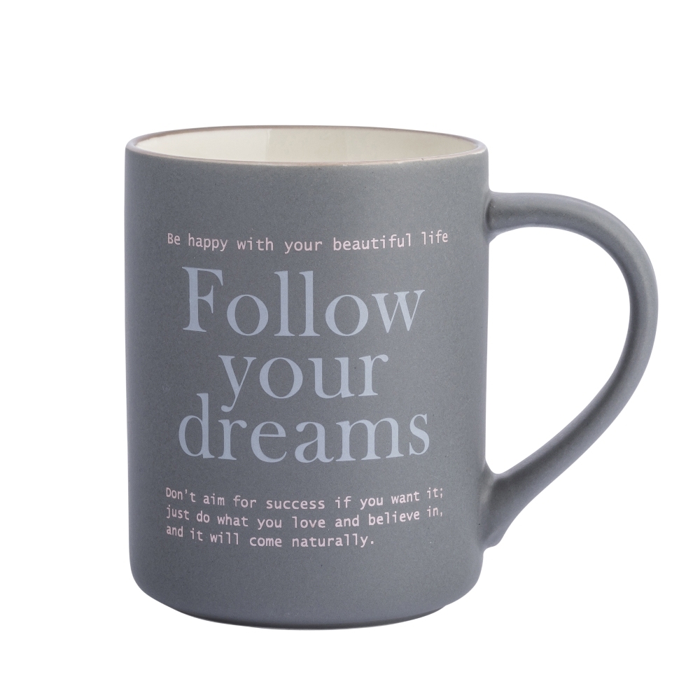 KUBEK PROSTY NBC 410 ML DEK. FOLLOW YOUR DREAMS