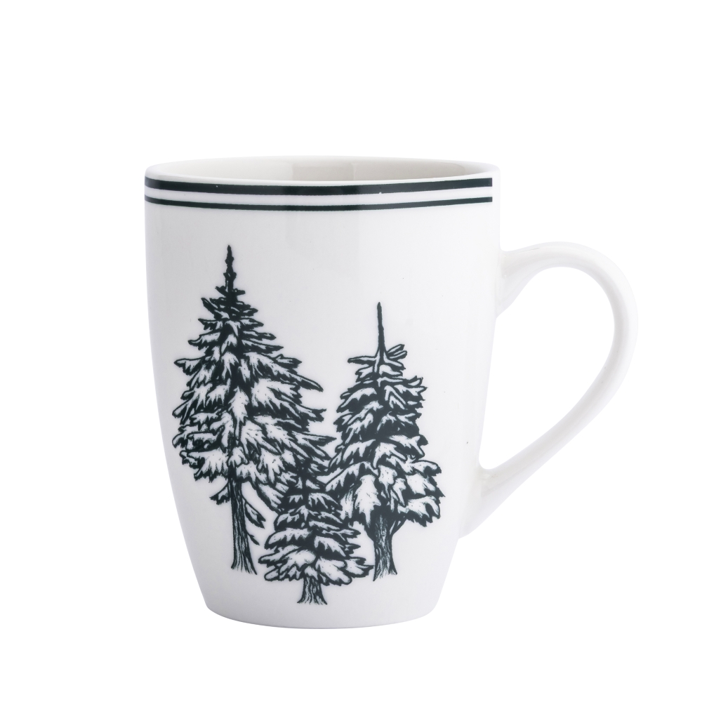 SZMARAGDOWY LAS KUBEK PORCELANOWY 320 ML