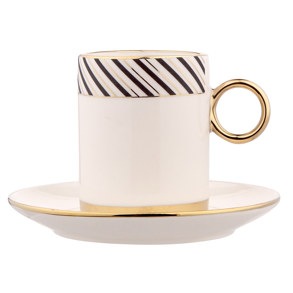 Palazzo cup and saucer NBC 180 ml dec. IV in sleeve