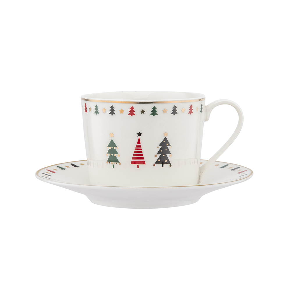 Modern Tree cup 230 ml and saucer 14,5 cm NBC in sleeve