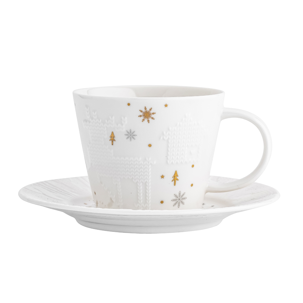 ZIMOWY BLASK FILIŻANKA NBC 240 ML ZE SPODKIEM 15 CM W OPASCE