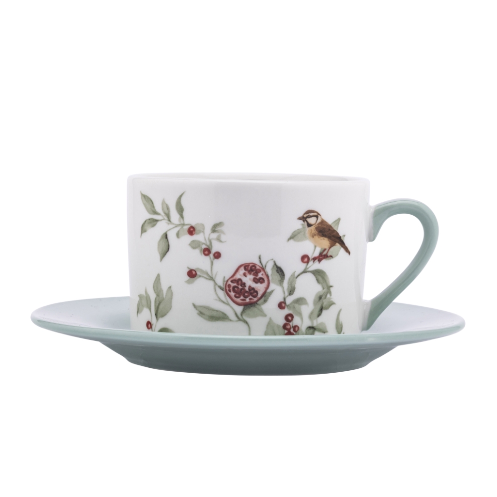 GRANADA FILIŻANKA PORCELANOWA 230 ML ZE SPODKIEM 15,5 CM W OPASCE