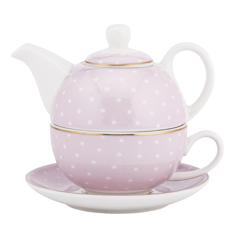 NATALIE PINK ZESTAW DO HERBATY TEA FOR ONE NBC W OPASCE
