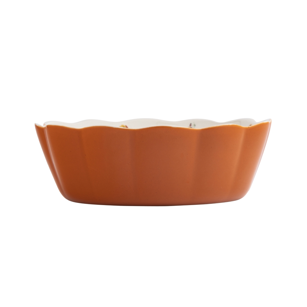 PUMPKIN MISKA Z WYTŁOCZENIAMI I DEKORACJĄ WEWNĄTRZ 15 CM 450 ML