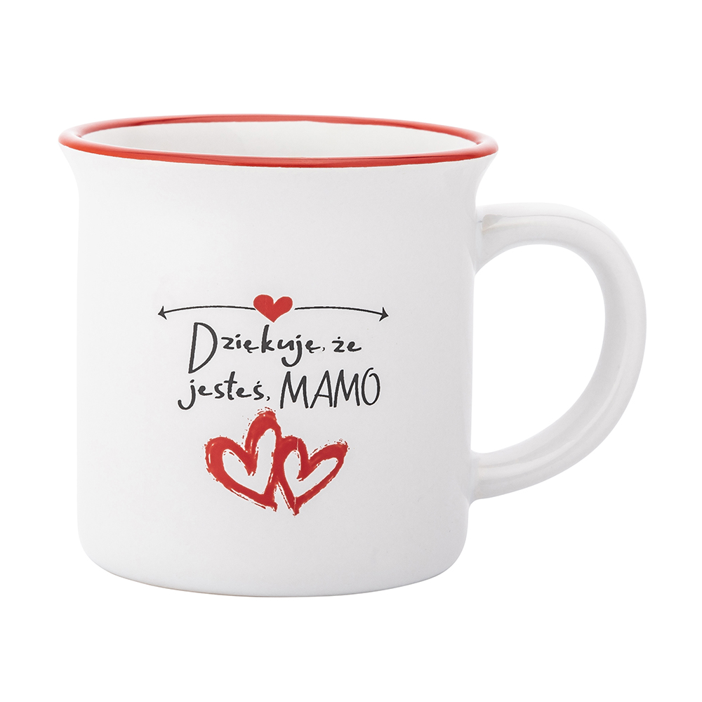 STONEWARE MUG WITH A FLARED RIM 320ML MAMA DEC. A