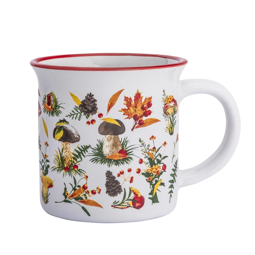 KUBEK CERAMICZNY Z WYWINIĘTYM RANTEM 320 ML DEK. JESIEŃ 1