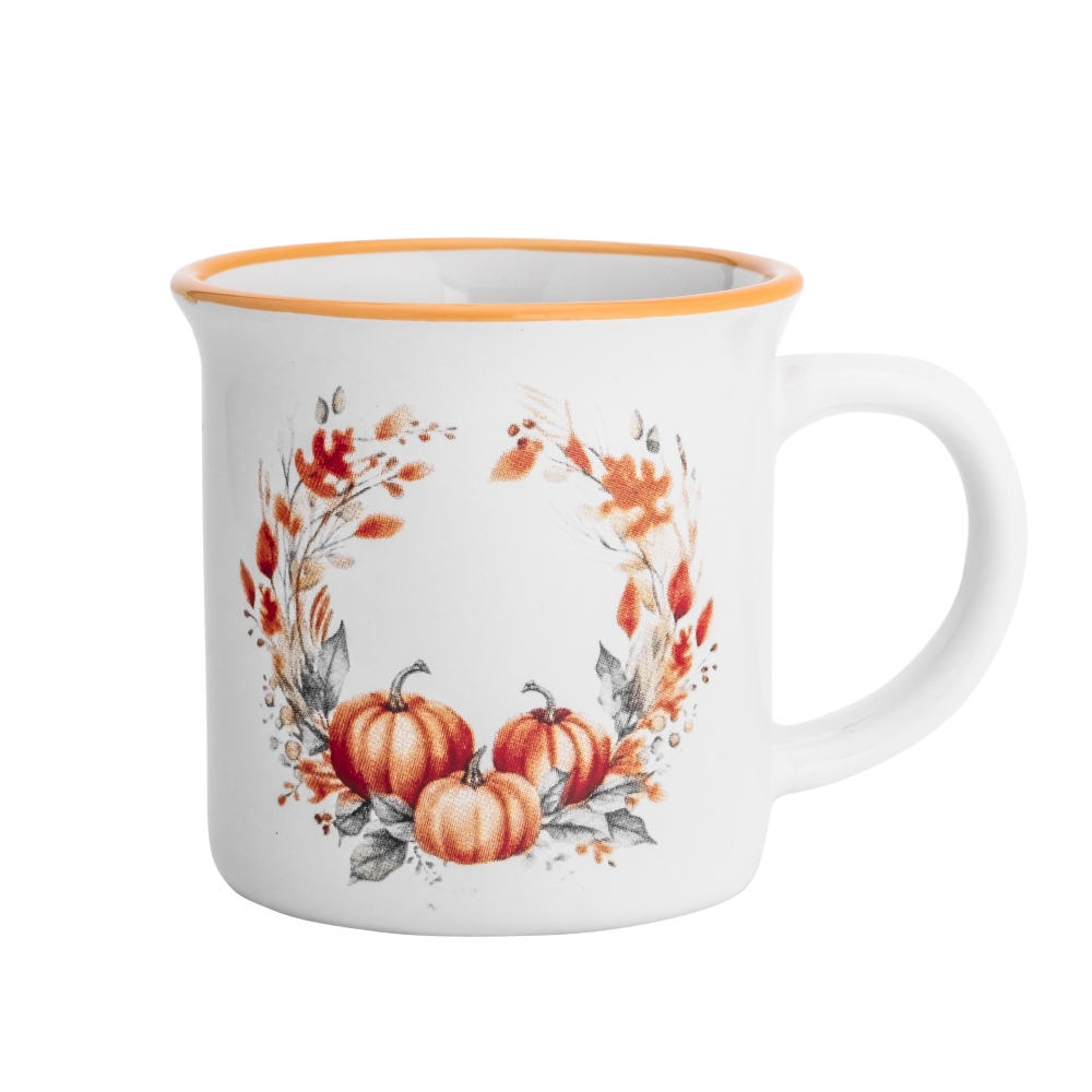KUBEK CERAMICZNY Z WYWINIĘTYM RANTEM 320 ML DEK. JESIEŃ 2