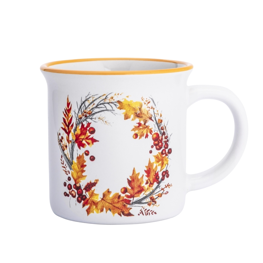 KUBEK CERAMICZNY Z WYWINIĘTYM RANTEM 320 ML DEK. JESIEŃ 3
