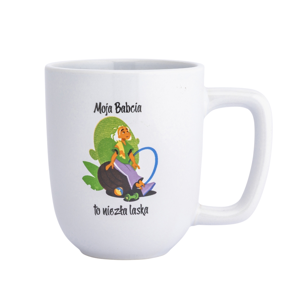 KUBEK CERAMICZNY BARYŁKA 375 ML DEK. BABCIA TO NIEZŁA LASKA