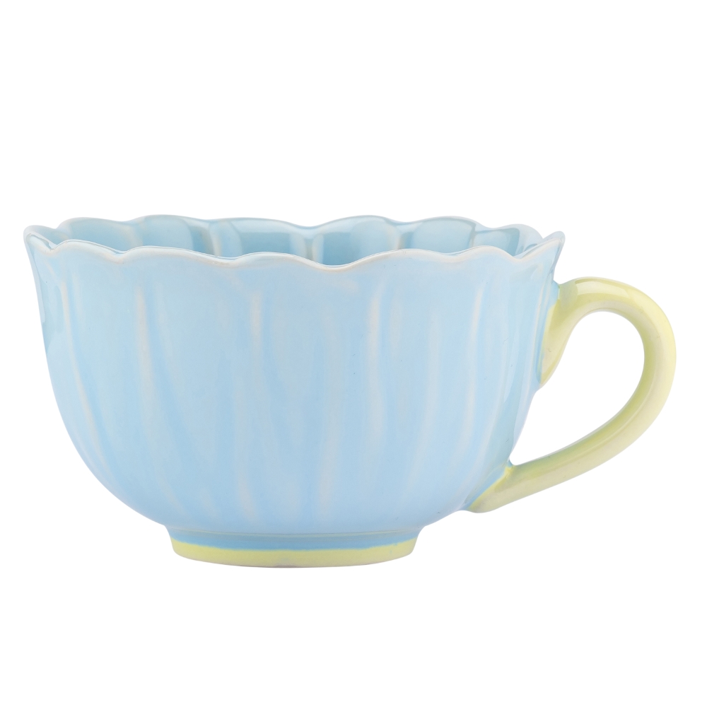 FILIŻANKA JUMBO CERAMICZNA 350 ML KWIAT NIEBIESKI