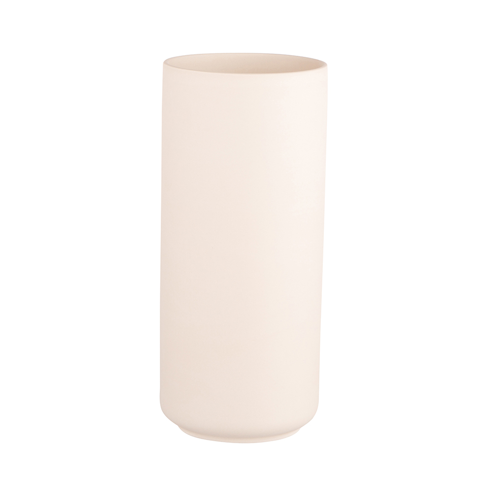 Ceramic vase 11x11x25 cm cream
