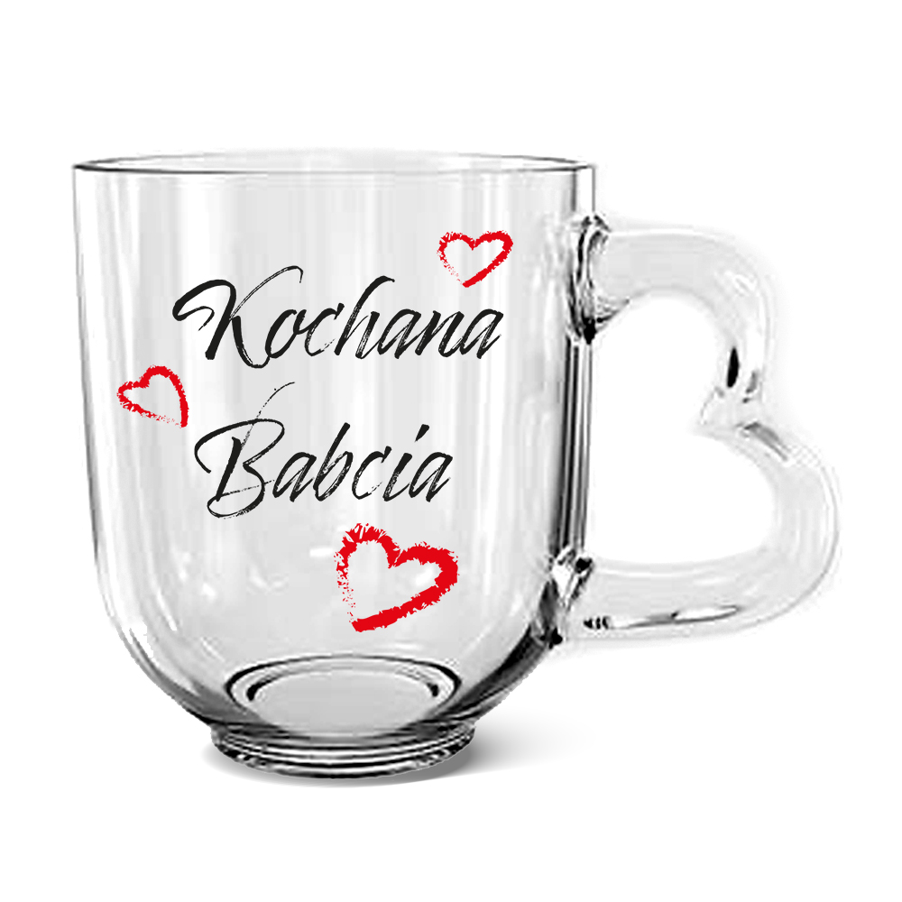 KUBEK Z DEKORACJĄ KOCHANA BABCIA 310ML