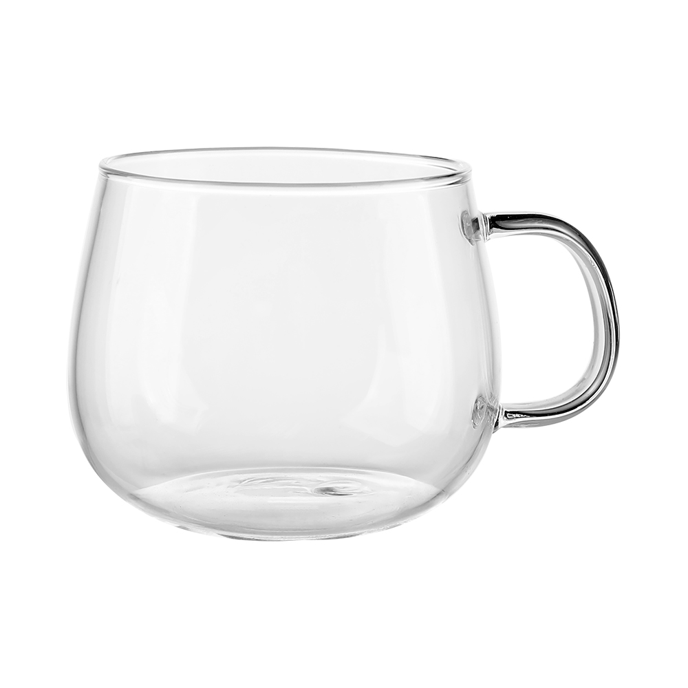 Set of 3 high borosilicate glass mug 430 ml