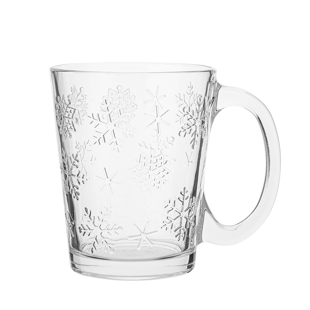 Snowflake glass mug 300ml