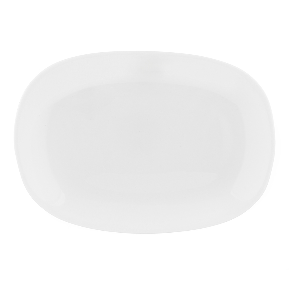 White harmony opal glass dish 30x22,5 cm