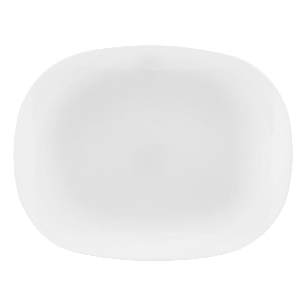 White harmony opal glass dish 35,5x26 cm