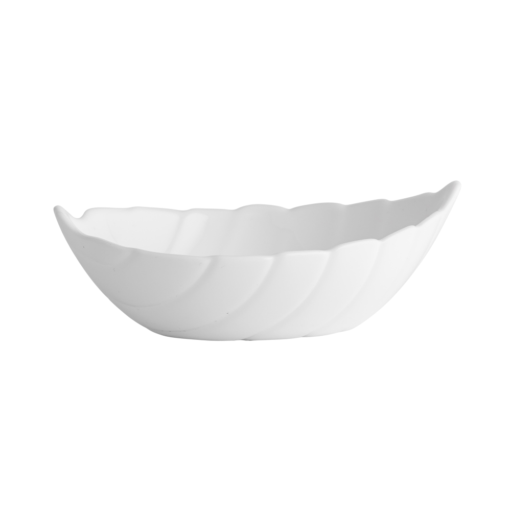 NOCTURN WHITE SALATERKA LIŚĆ 14X10,5CM