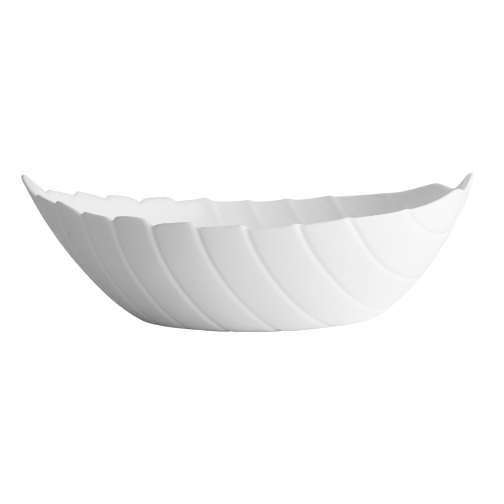 NOCTURN WHITE SALATERKA LIŚĆ 27,5X22,5CM