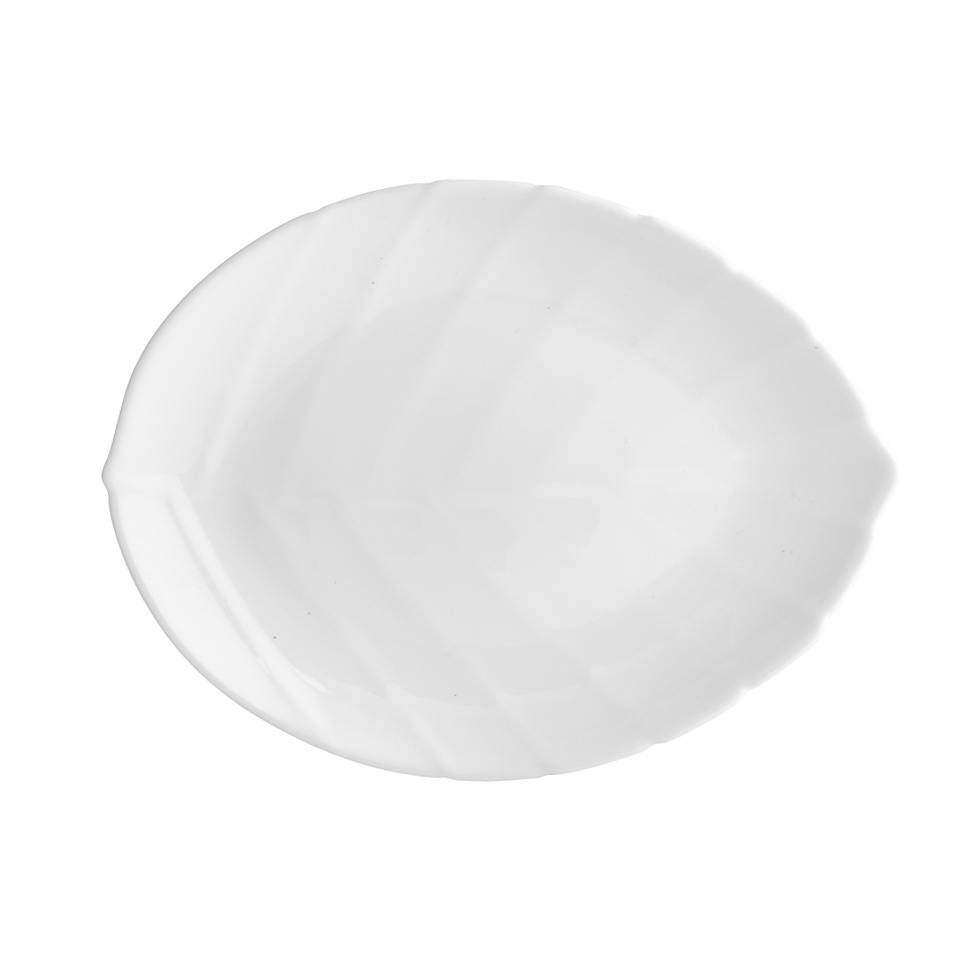 NOCTURN WHITE PÓŁMISEK LIŚĆ 19X14CM