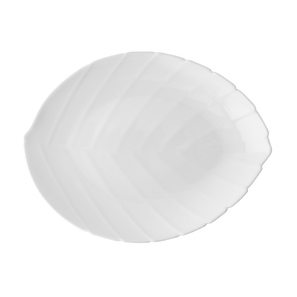 NOCTURN WHITE PÓŁMISEK LIŚĆ 23X17CM