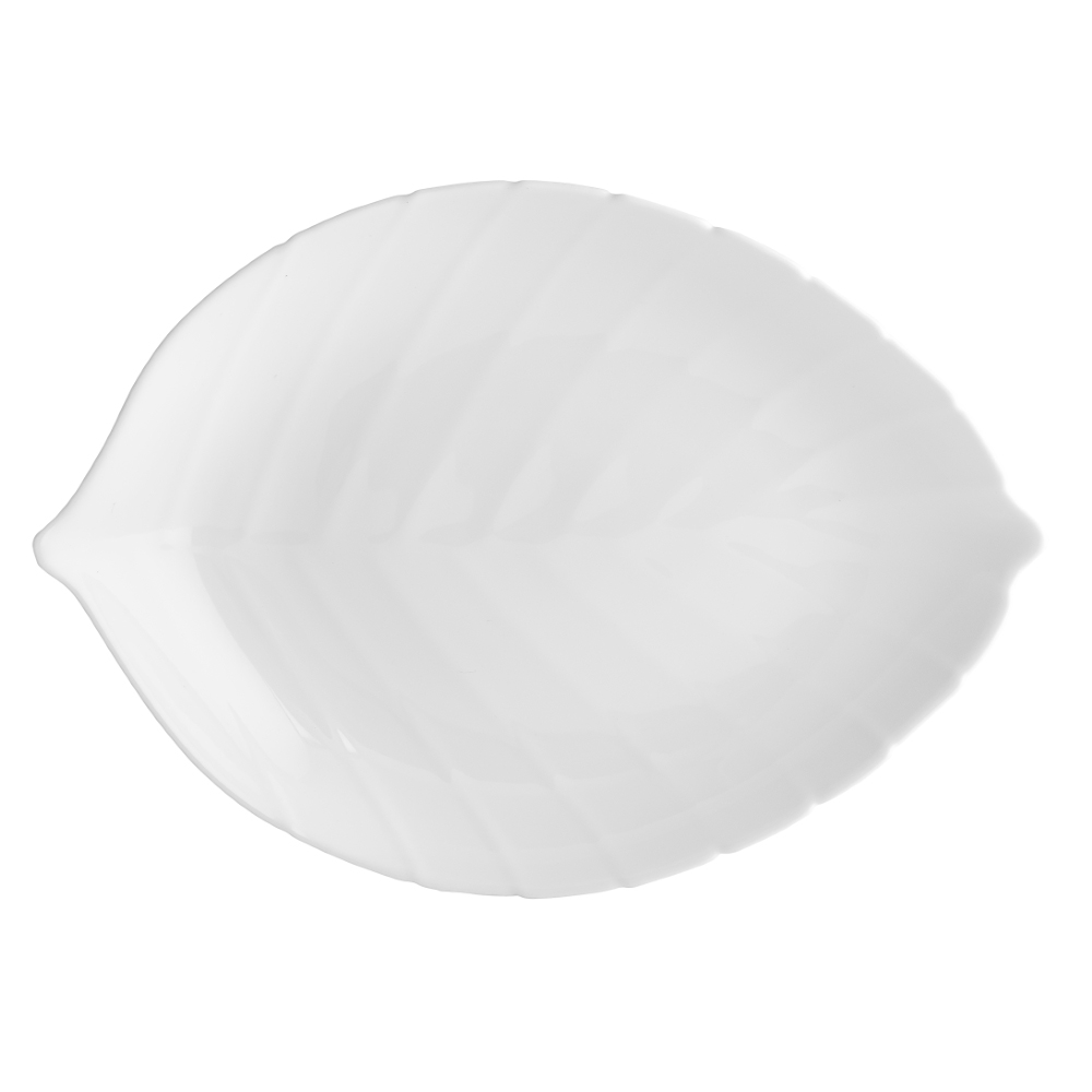 NOCTURN WHITE PÓŁMISEK LIŚĆ 25,5X17,5CM