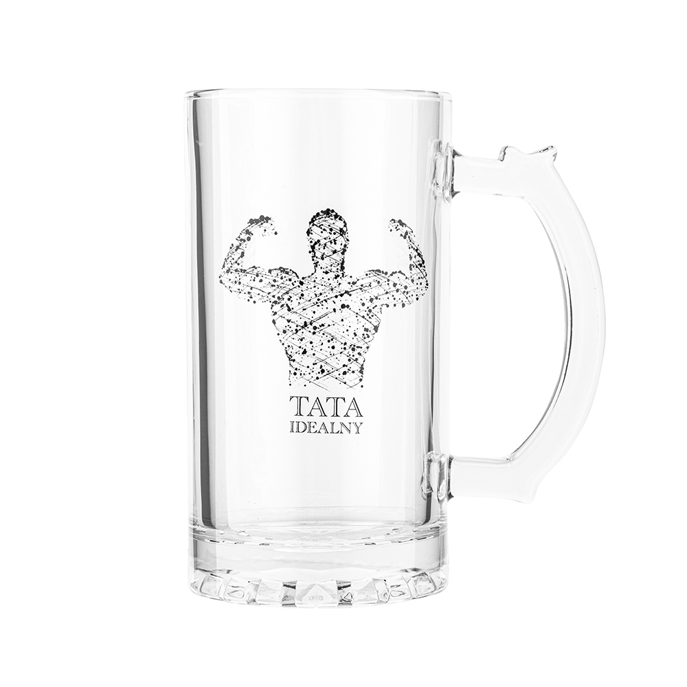 KUFEL Z DEKORACJĄ TATA IDEALNY 500ML (COLOR BOX)