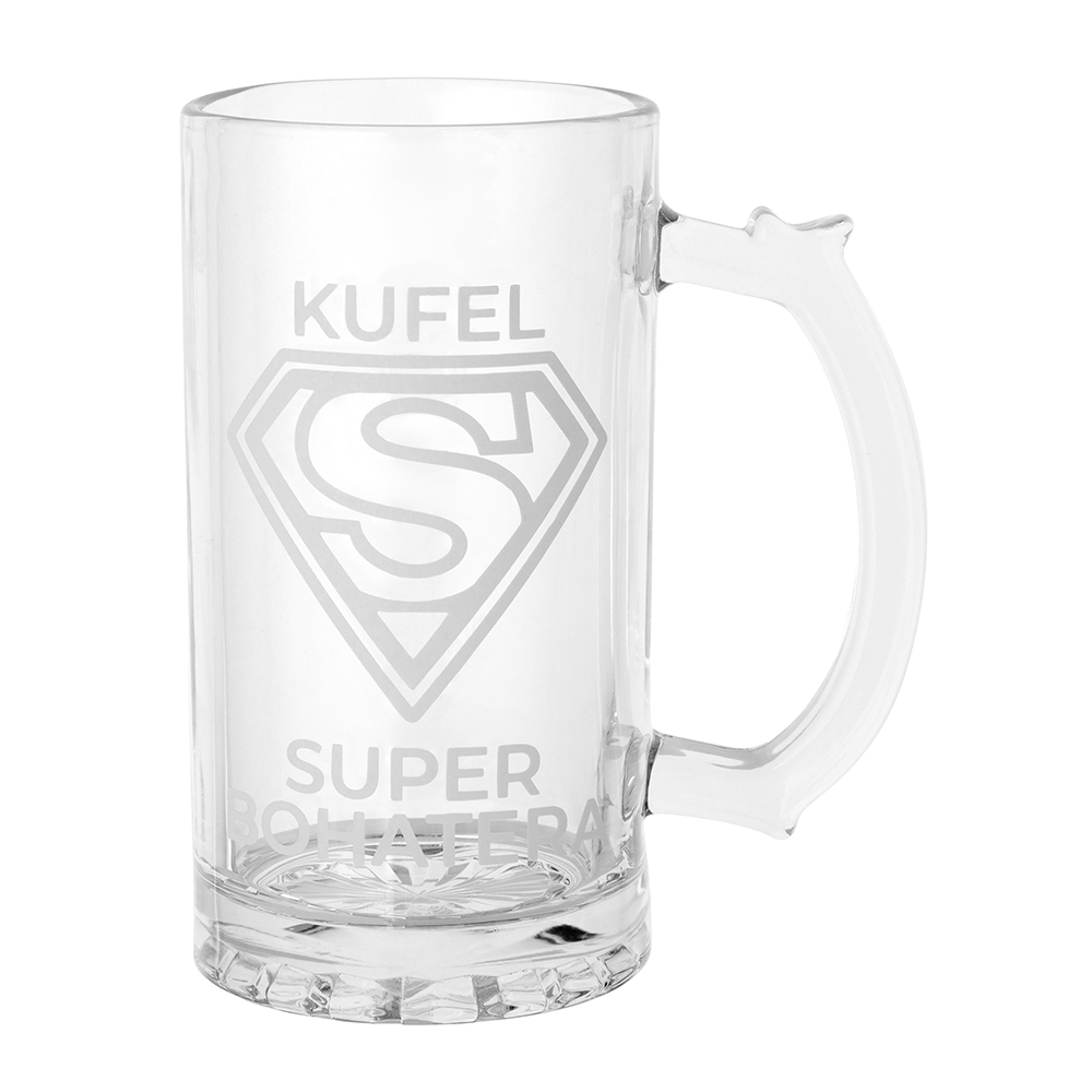 KUFEL SZKLANY 500ML DEKORACJA KUFEL SUPER BOHATERA