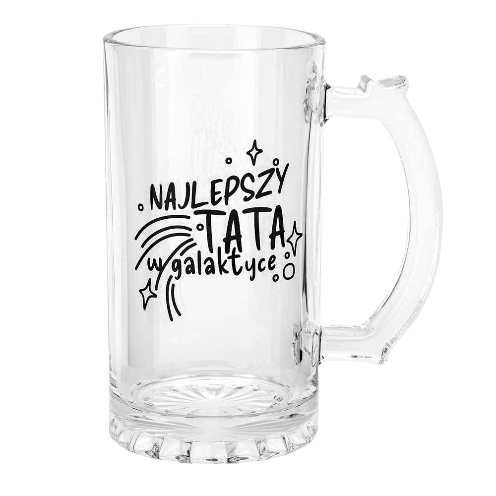 KUFEL Z DEKORACJĄ NAJLEPSZY TATA 500ML (COLOR BOX)