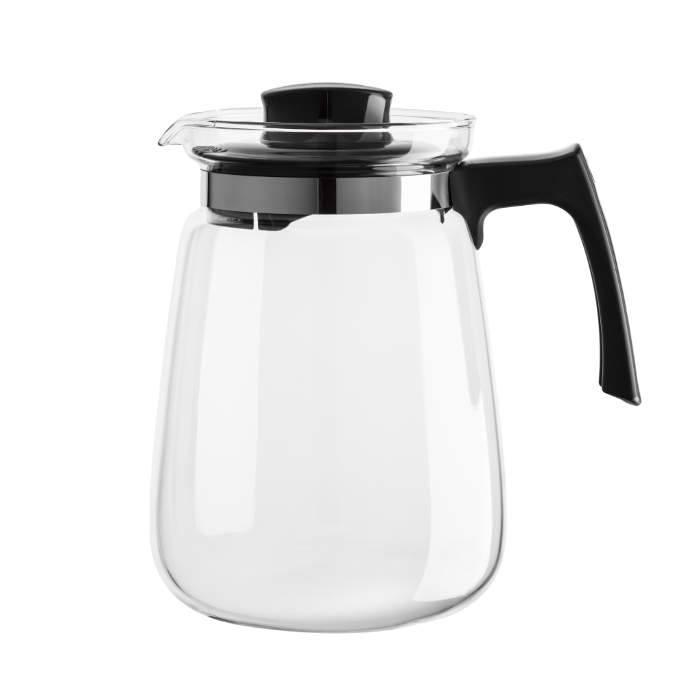 DZBANEK SZKLANY DO GORĄCYCH NAPOJÓW 1,5 L CZARNY (COLOR BOX)