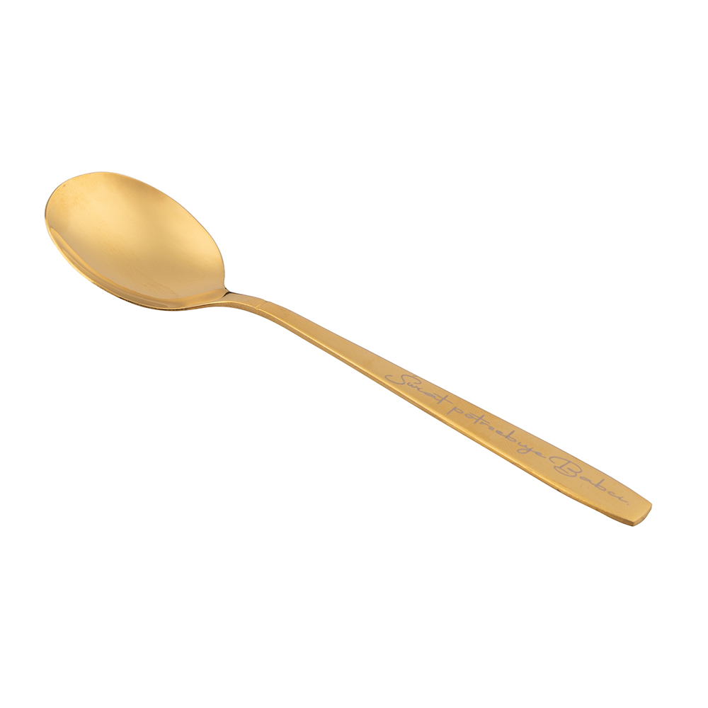 Golden spoon with logo Świat Potrzebuje Babci