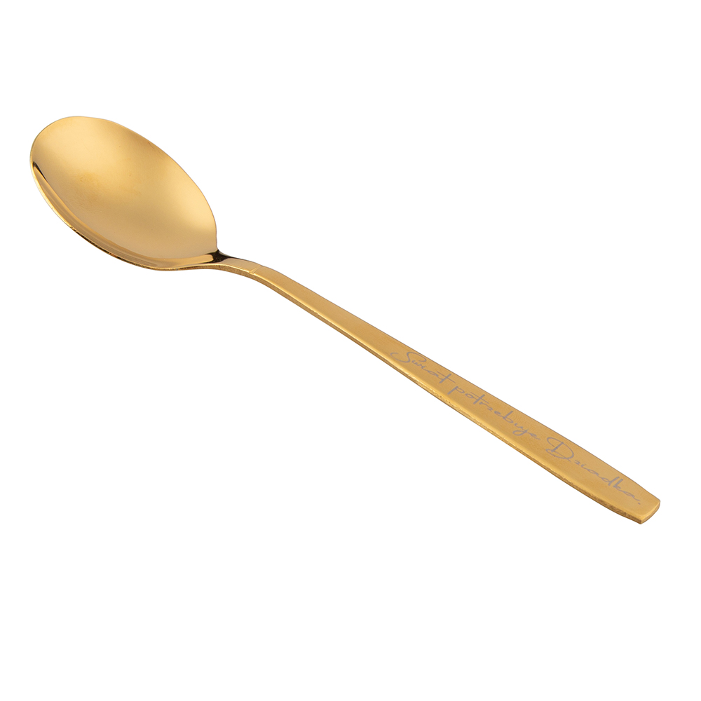 Golden spoon with logo Świat Potrzebuje Dziadka