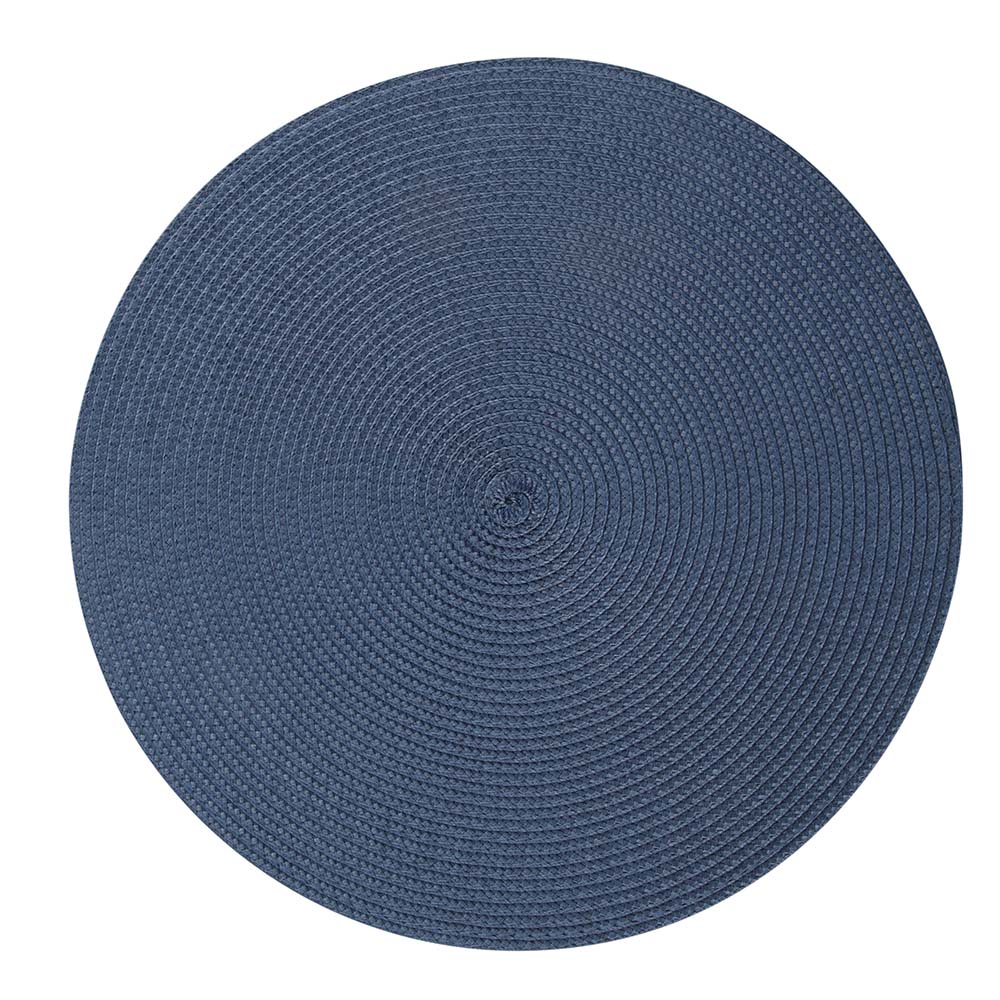 Round straw table mat 38 cm DARK BLUE