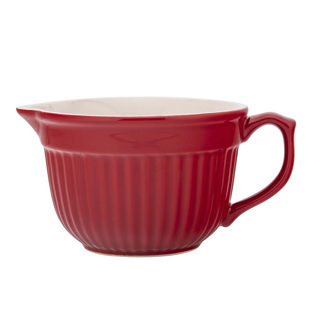 Red Chilli ceramic dish with handle and spout 17,5x13,5x9 cm 550 ml