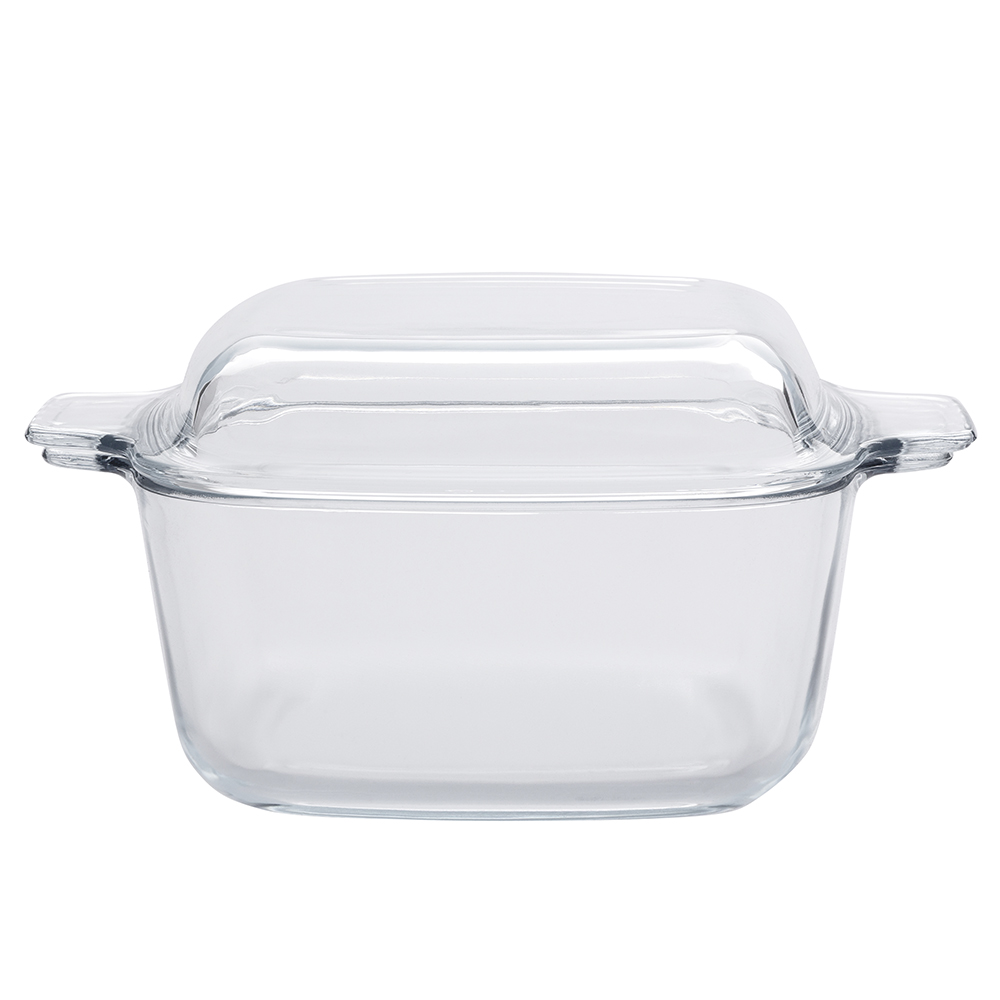 VEGA NACZYNIE ŻAROODPORNE KWADRATOWE Z POKRYWKĄ 1,5L 22,5X18X11CM