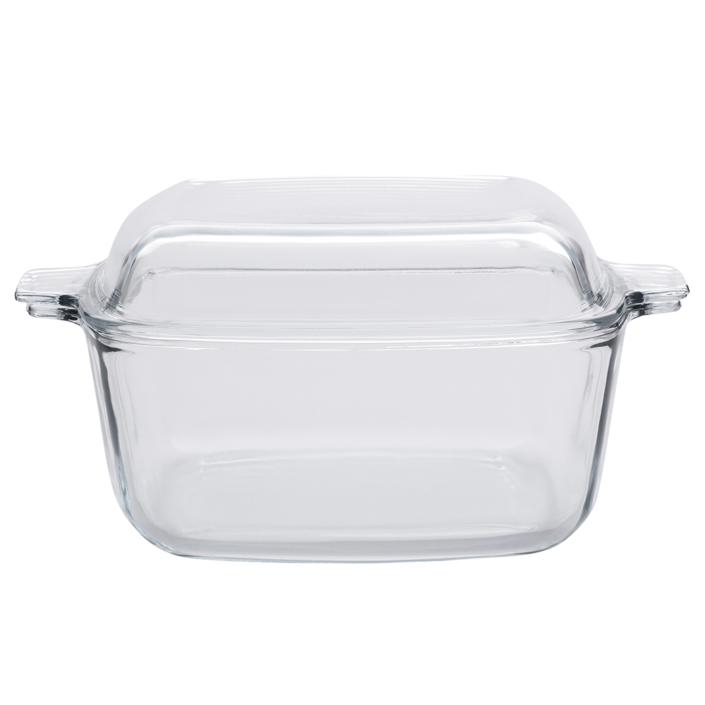 VEGA NACZYNIE ŻAROODPORNE KWADRATOWE Z POKRYWKĄ 2,5L 26,2X21,7X12,2CM