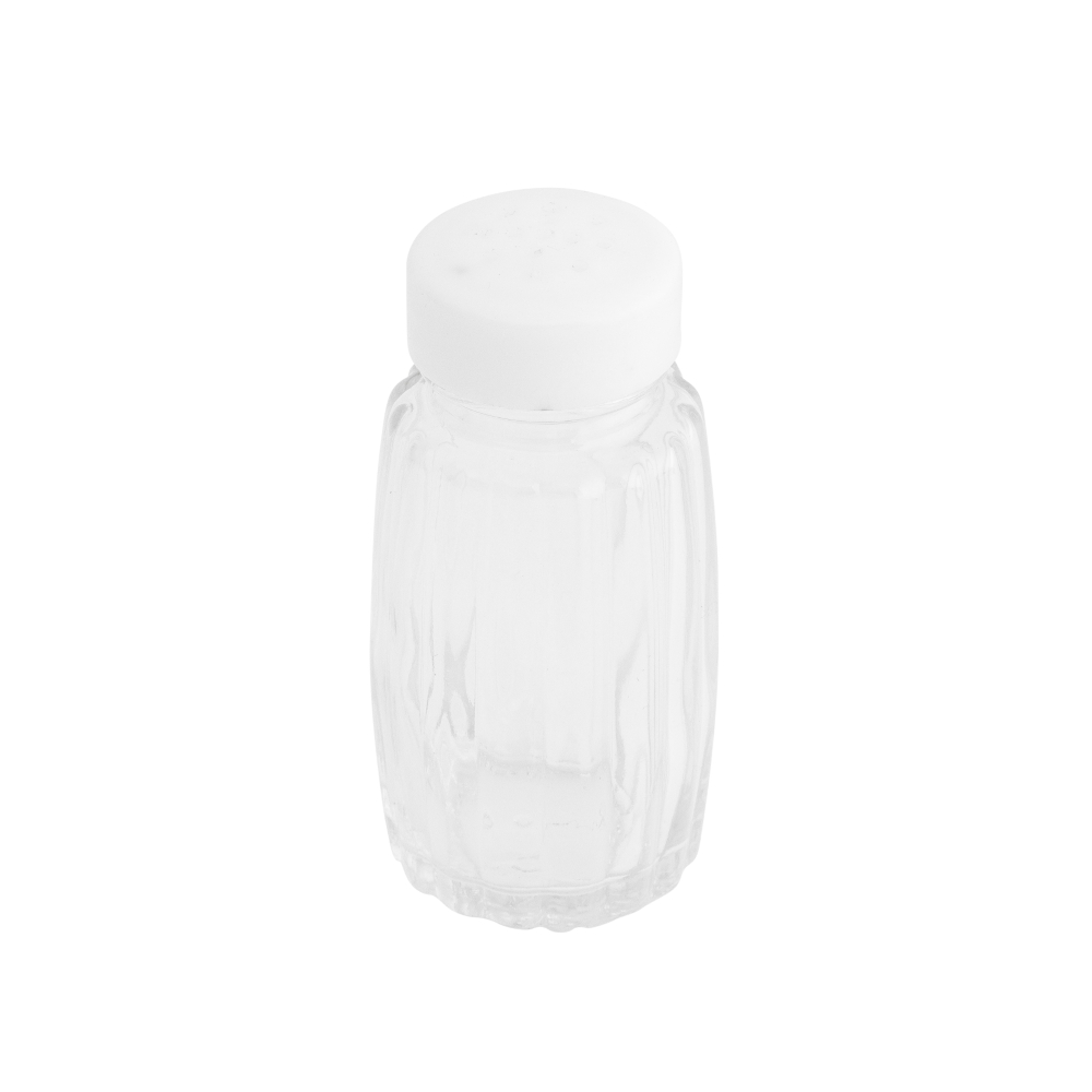 POJEMNIK NA PRZYPRAWY SZKLANY 50ML BIAŁY MIX KOLOR