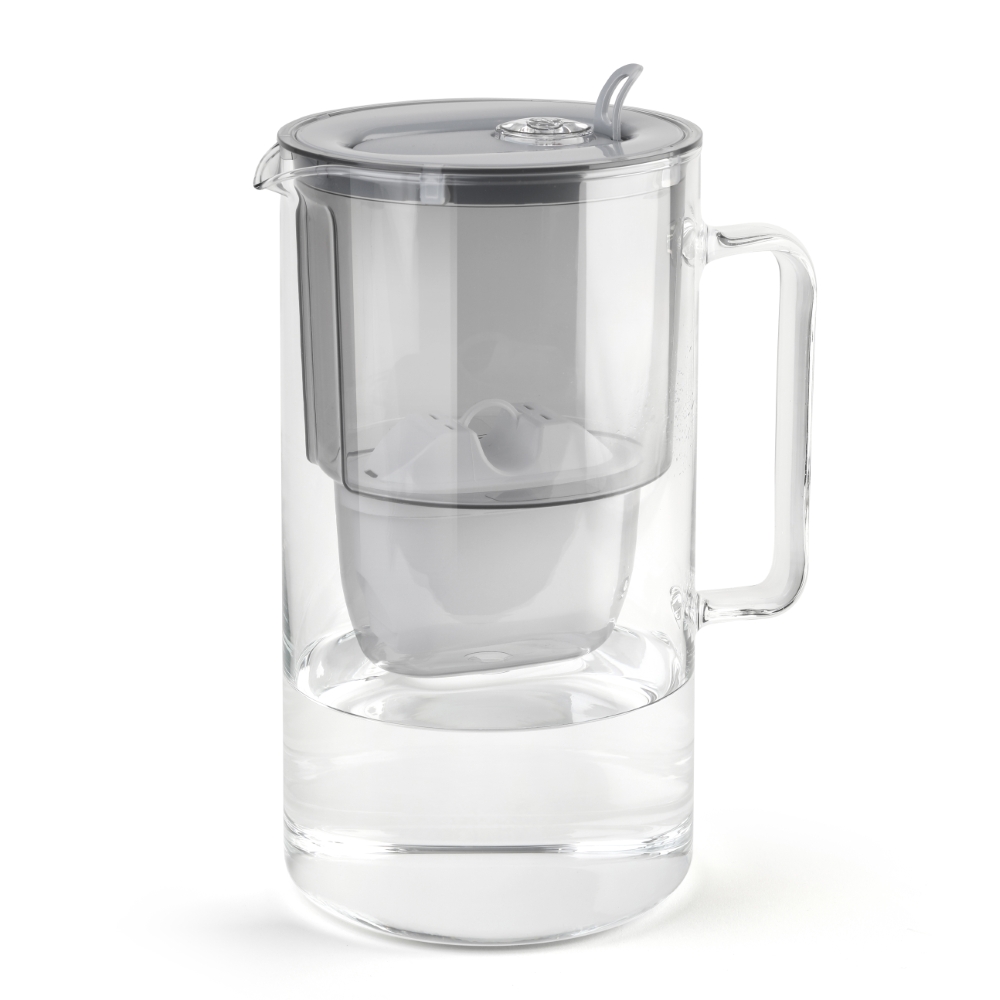 DZBANEK SZKLANY 2,5L Z WKŁADEM MAGNEZOWYM MAXFOR+ SZARY