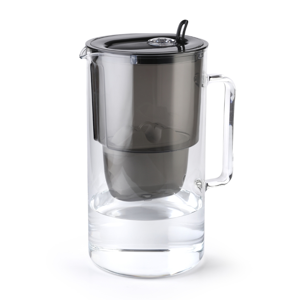 DZBANEK SZKLANY 2,5L Z WKŁADEM MAGNEZOWYM MAXFOR+ CZARNY