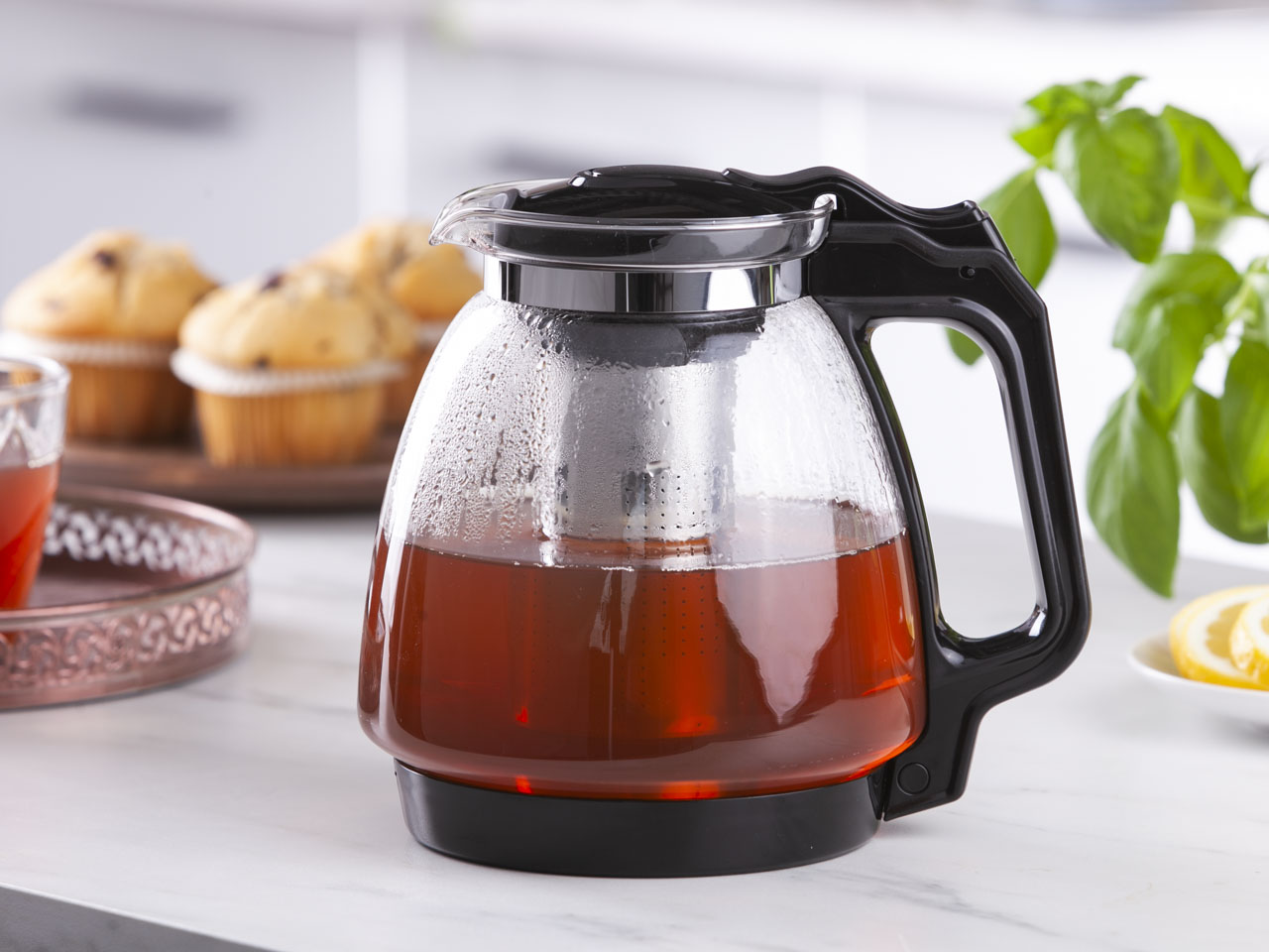 Dzbanek / czajniczek z zaparzaczem do herbaty i kawy szklany Altom Design 2,2 l