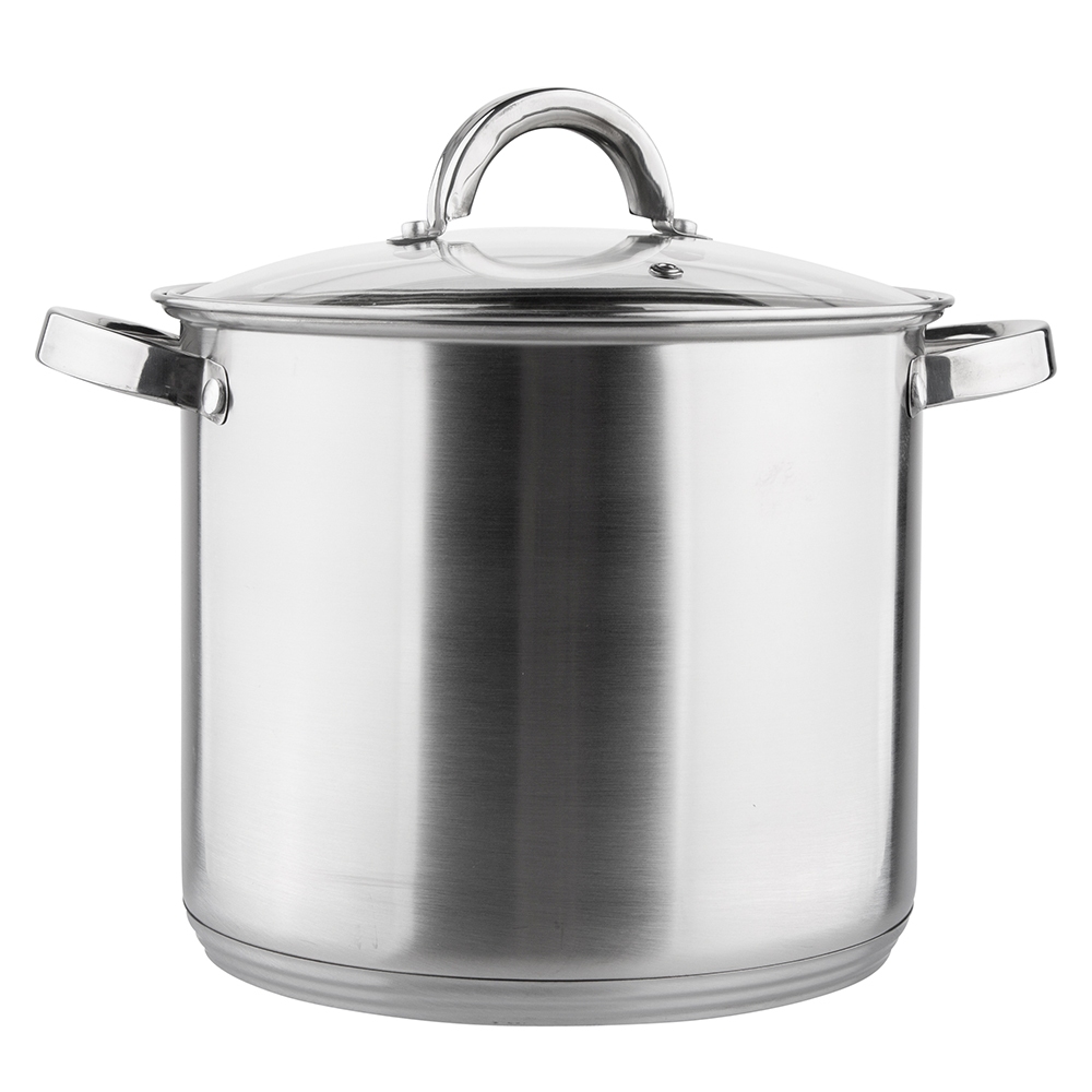 Fabio stainless steel stock pot 22 cm with lid 7 L