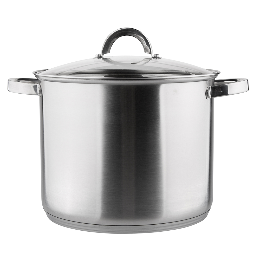Fabio stainless steel stock pot 26cm 10,5 l. with lid